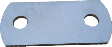 Plaque dans le godet (2 trous), acier inoxydable pour machine a vendanger BRAUD / NEW HOLLAND