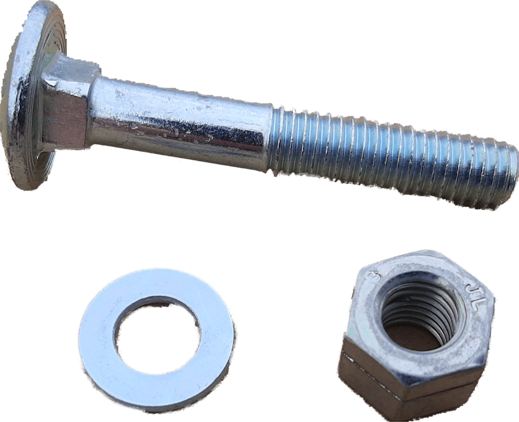M8x50 screw with slotted nut and washer (shaker rod) - grape 